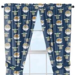 The Mandalorian The Child 100% Polyester Room Darkening Window Panels, Set of 2